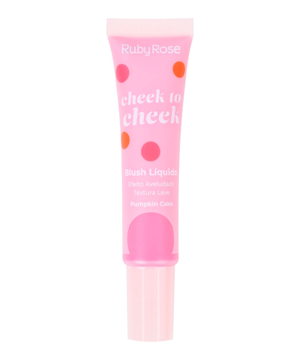 blush líquido ruby rose cheek to cheek pumpkin cake rosa