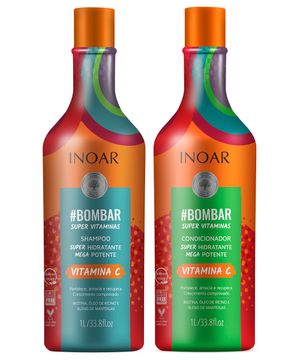 kit inoar bombar shampoo e condicionador