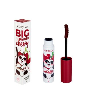 máscara para cílios vizzela big no panda cherry bordo 5g vinho