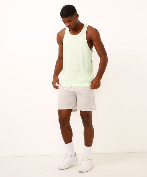 short com bolsos esportivo cinza
