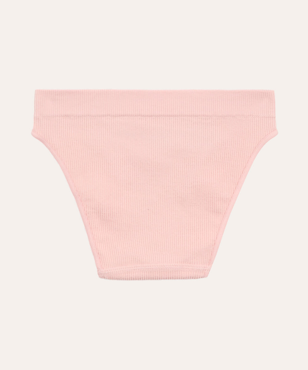 calcinha canelada infantil rosa