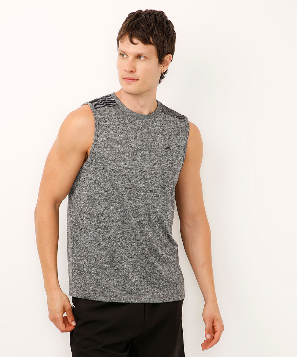 regata com recortes esportivo ace cinza