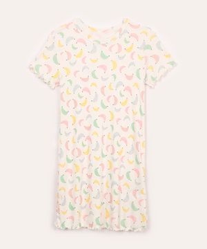 camisola infantil de viscose bananinhas off white