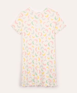 camisola infantil de viscose bananinhas off white