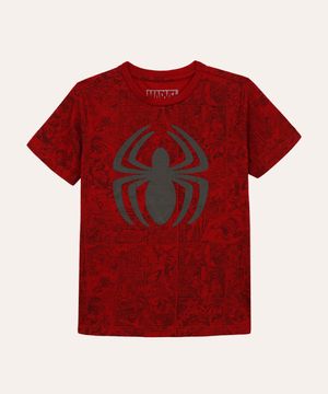 camiseta infantil homem aranha - vermelho escuro