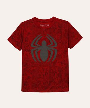 camiseta infantil homem aranha vermelha