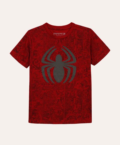 camiseta infantil homem aranha - vermelho escuro