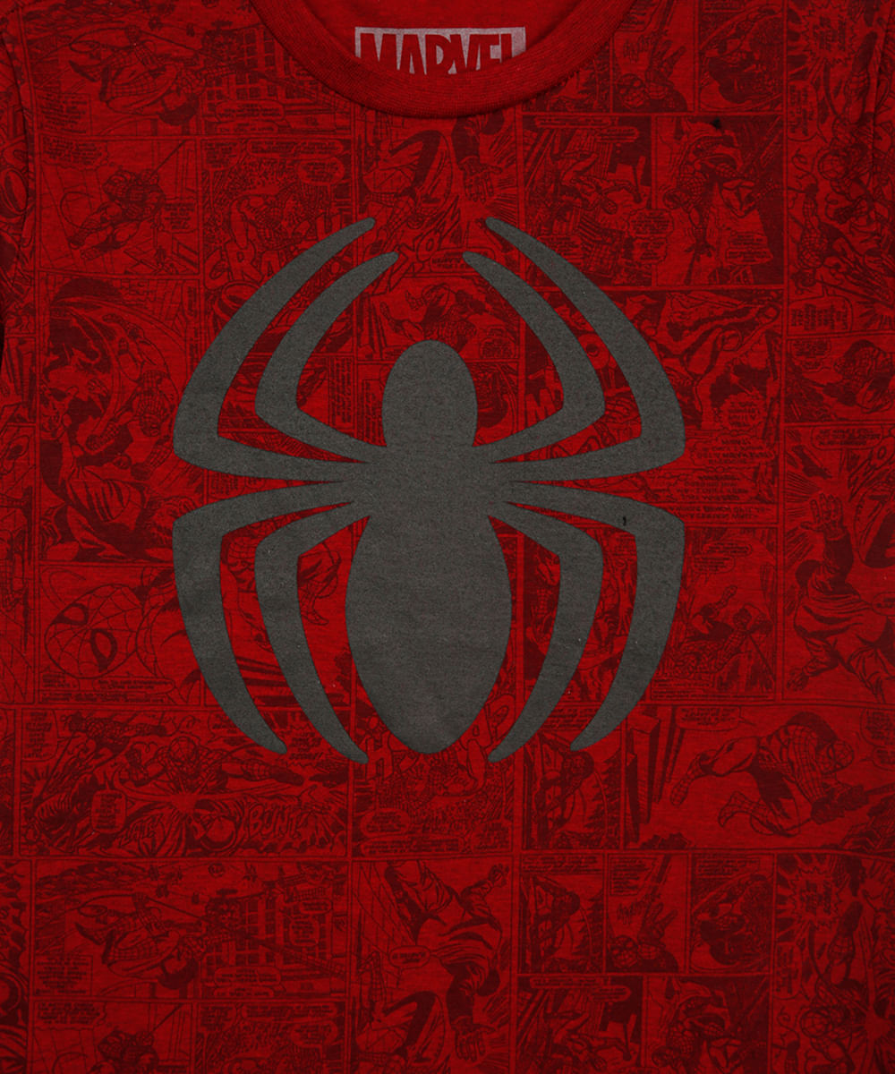camiseta infantil homem aranha - vermelho escuro