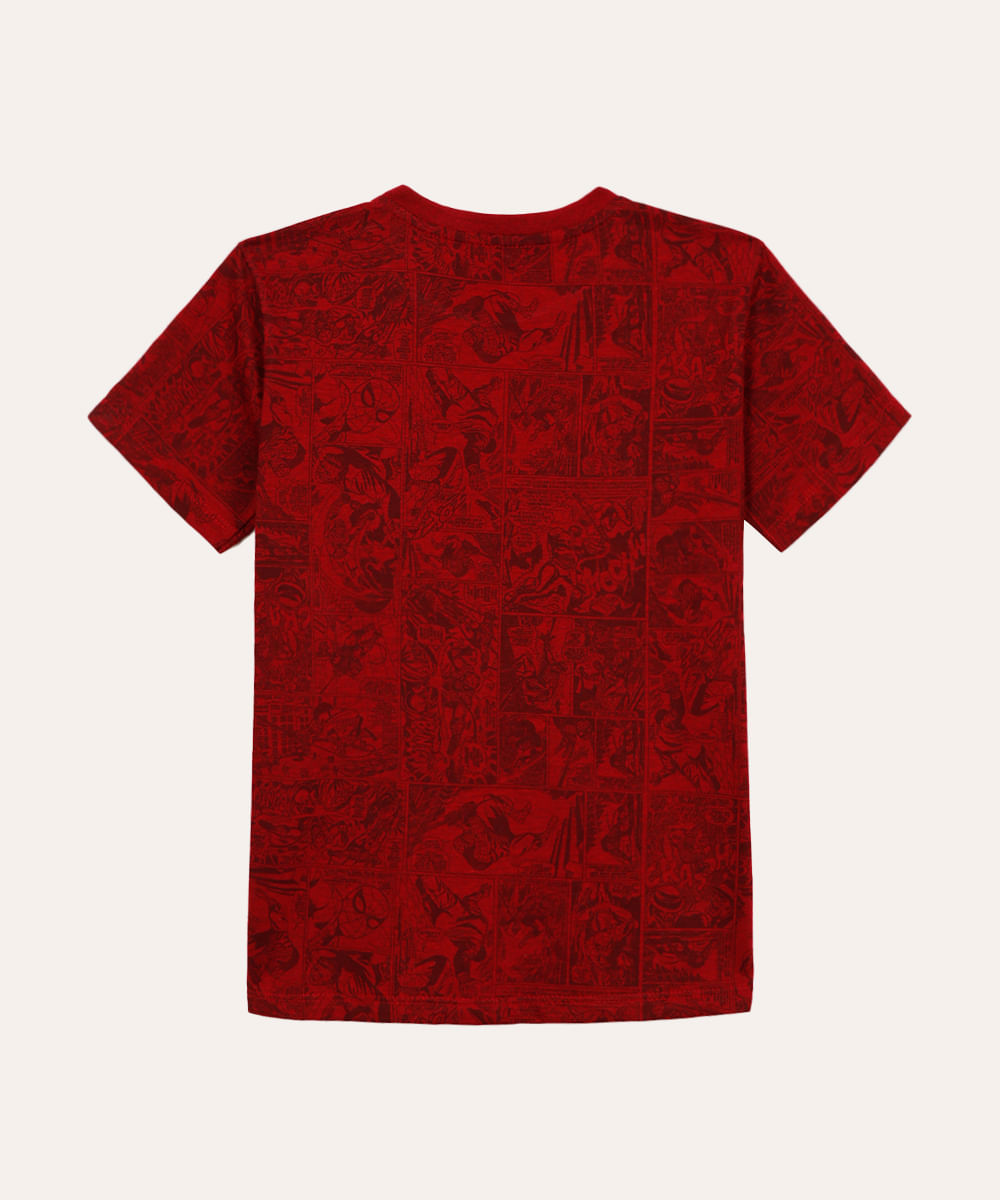 camiseta infantil homem aranha - vermelho escuro