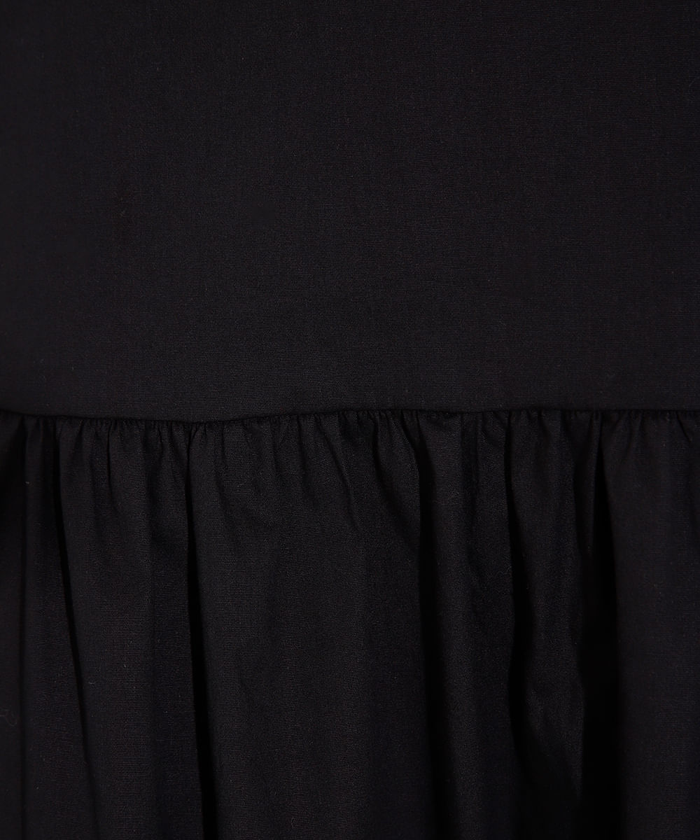 vestido longo de algodão mindset preto
