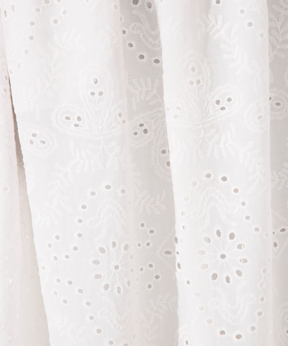 vestido midi de laise mindset branco