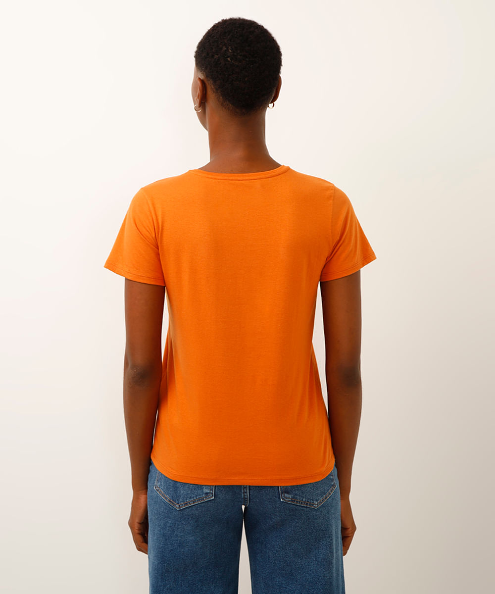 camiseta de algodão lazy mondays always garfield laranja