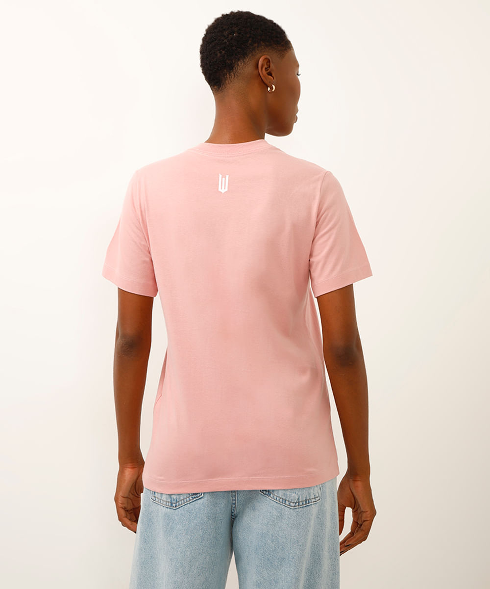 camiseta de algodão wicked rosa
