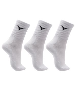 Meia Cano Médio Mizuno Basic Pacote Com 3 Pares Branco