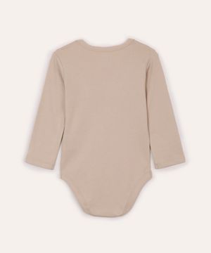 body de algodão infantil básico bege