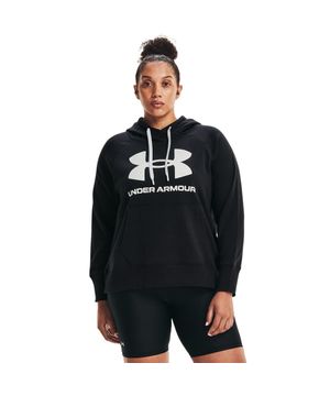 Moletom de Treino Plus Size Feminino Under Armour Rival Fleece Preto