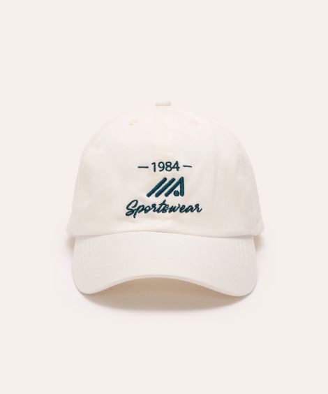 boné de sarja aba curva esportivo off white