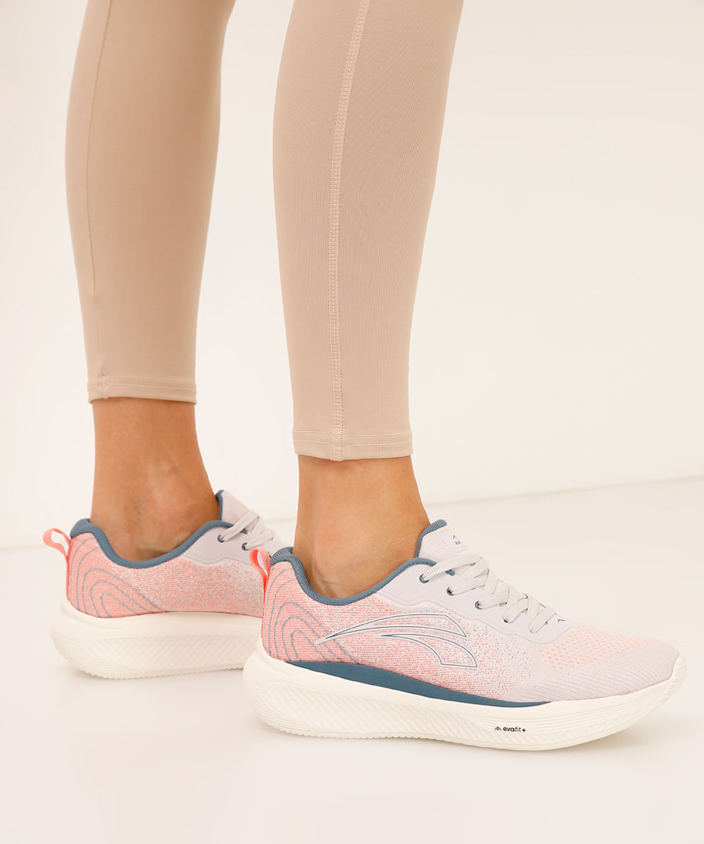 tênis esportivo kolosh com recortes rosa