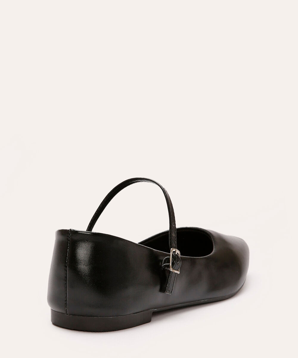 sapatilha boneca com fivela oneself preta