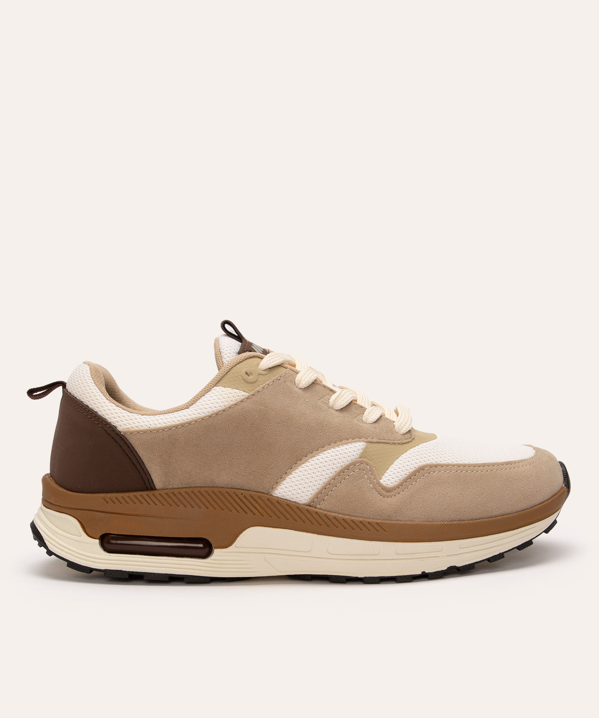 tênis com recortes ace bege