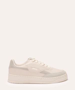 tênis casual com recortes ace off white