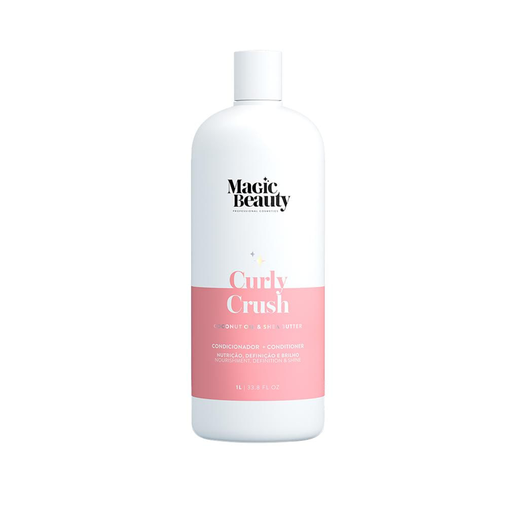 Kit Magic Beauty Curly Crush - Shampoo 1000ml + Condicionador 1000ml+ Creme Para Pentear E Ativador 500ml+ Sérum Magic Oil 60 ml