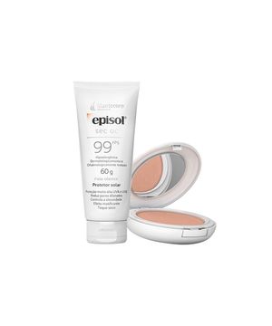 Kit Cuidado da Pele Mantecorp - Protetor Solar Facial FPS 99  - Protetor Solar em Pó FPS 50 Clara