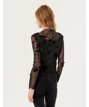 Blusa Tricot Segunda Pele Preto Zinzane