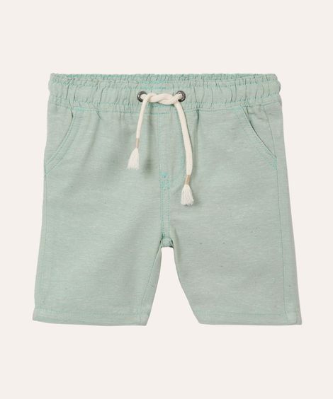 bermuda infantil cós elástico verde