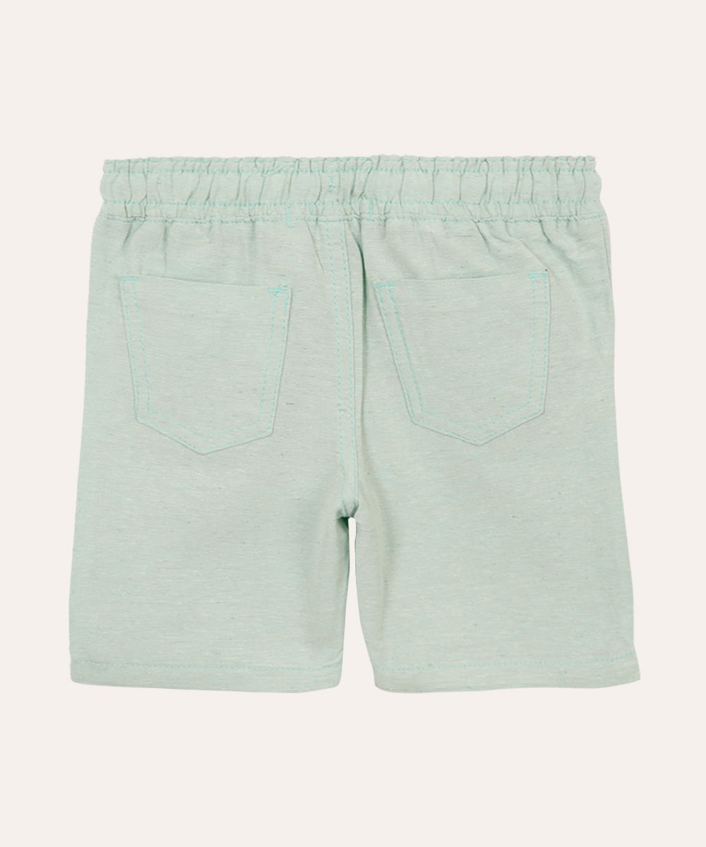 bermuda infantil cós elástico verde