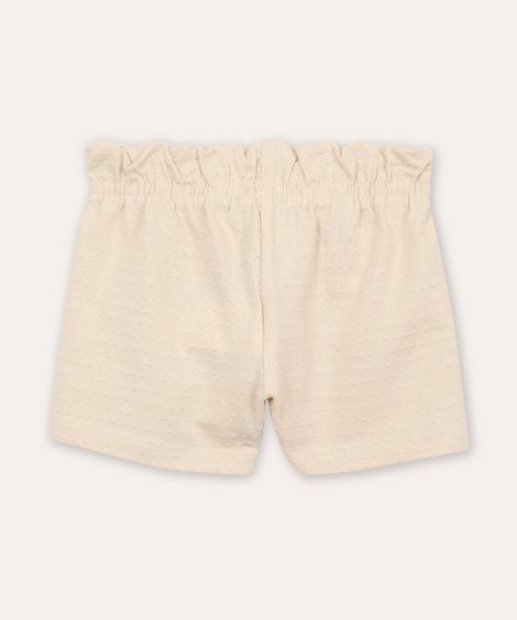 short clochard infantil texturizado off white