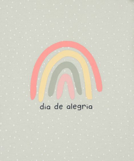 body de algodão infantil arco íris poá verde