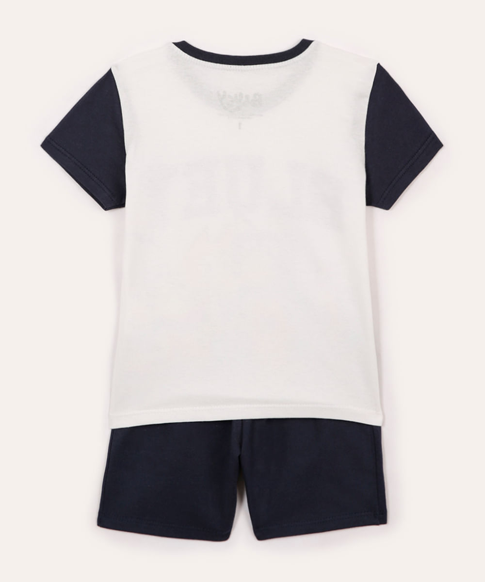 conjunto infantil de algodão bluey off white