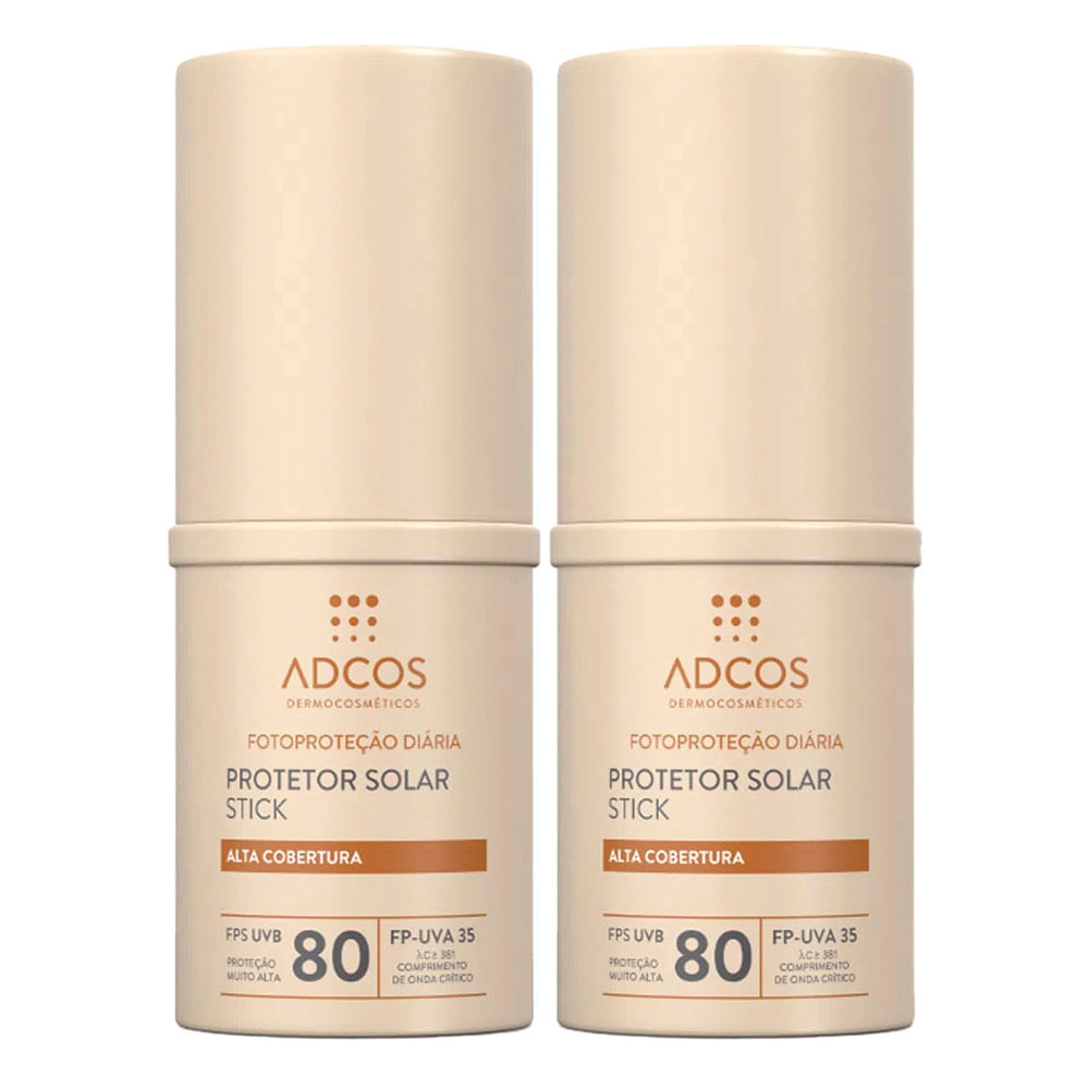 Adcos Kit com 2 Protetores Solares com Cor FPS80 - Nude