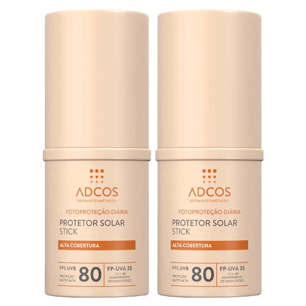 Adcos Kit com 2 Protetores Solares com Cor FPS80 - Ivory