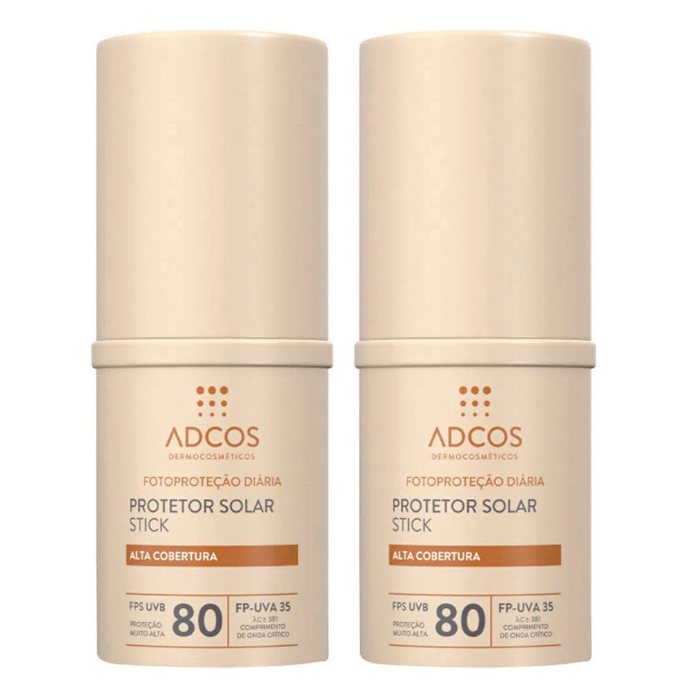 Adcos Kit com 2 Protetores Solares com Cor FPS80 - Bronze