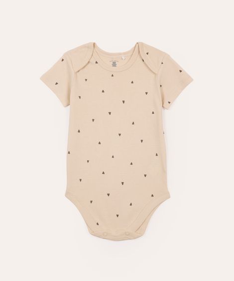 body de algodão infantil poá bege