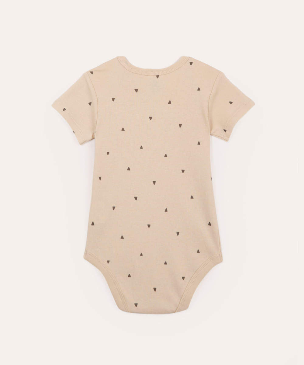 body de algodão infantil poá bege