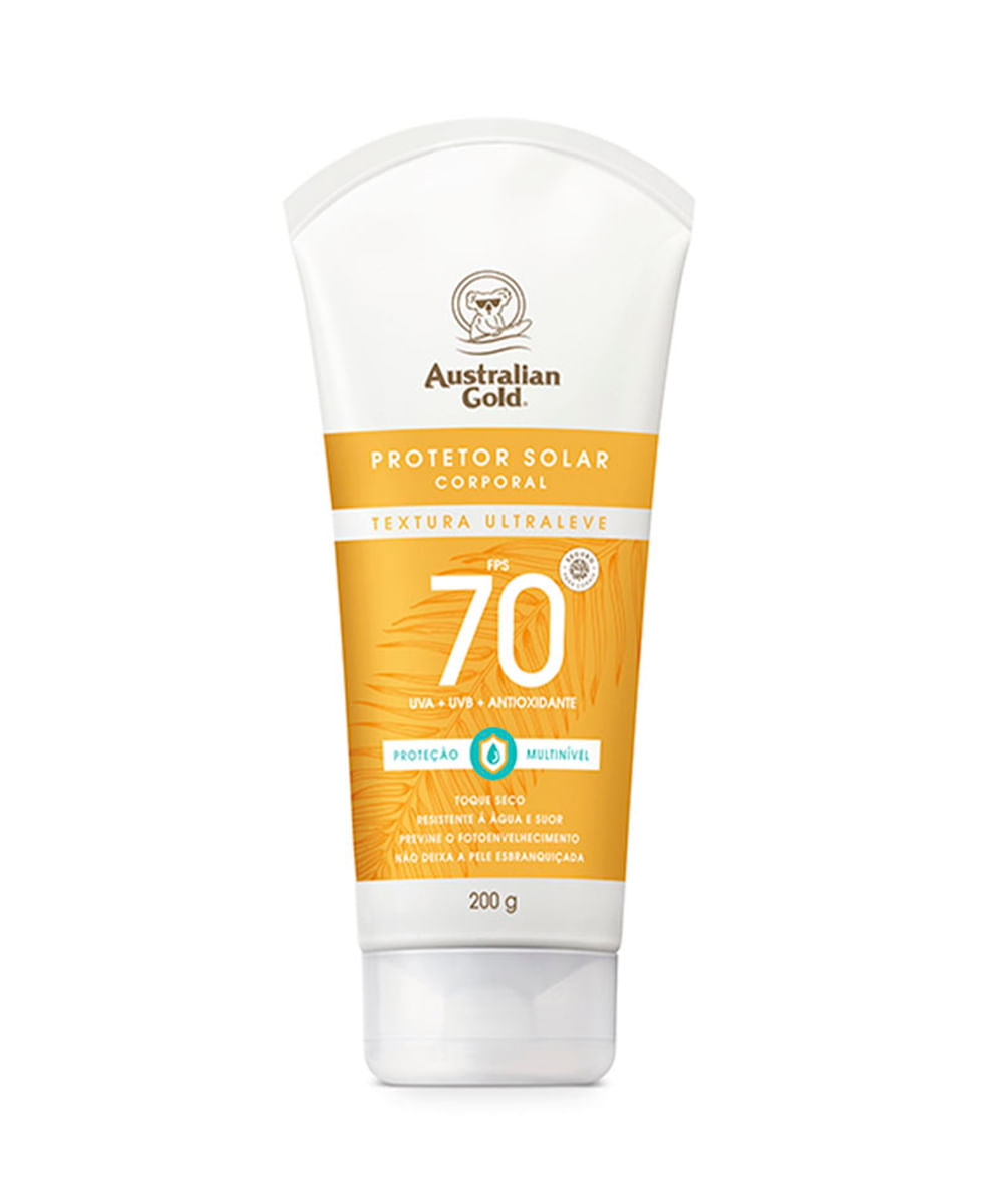 australian gold protetor corporal alta proteção fps 70 200g