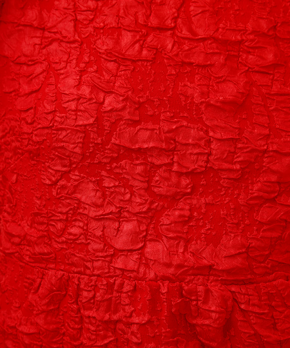 vestido curto texturizado mindset vermelho