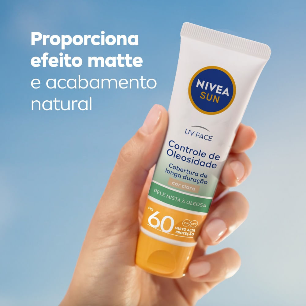 Protetor Solar Facial com Cor NIVEA Sun UV Face Controle de Oleosidade FPS 60