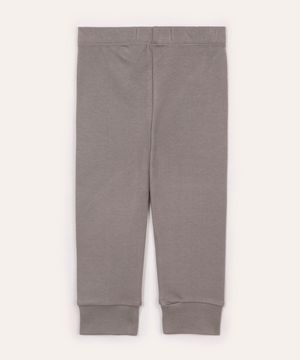 calça infantil de algodão cinza