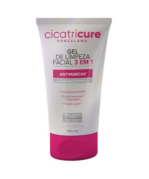 Gel de Limpeza Facial Cicatricure Porcelana 3 em 1 Antimarcas 150ml