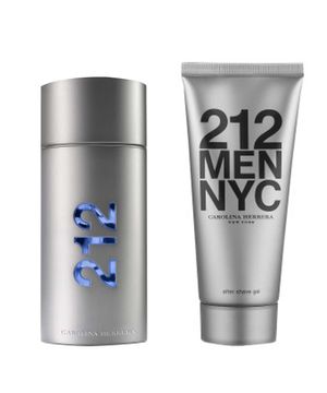 212 Men NYC Carolina Herrera Coffret Perfume Masculino EDT Pós Barba Gel