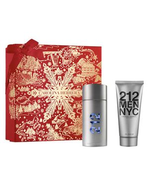 212 Men NYC Carolina Herrera Coffret Perfume Masculino EDT Pós Barba Gel