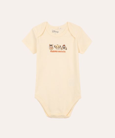 body de algodão infantil hakuna matata amarelo