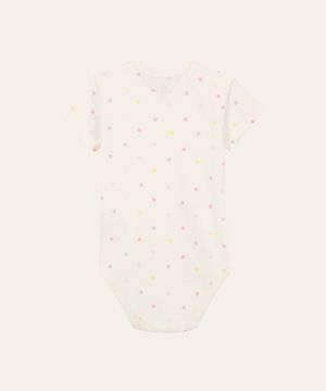 body de algodão infantil coração off white