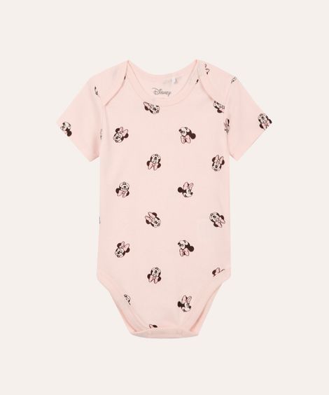 body de algodão infantil minnie rosa