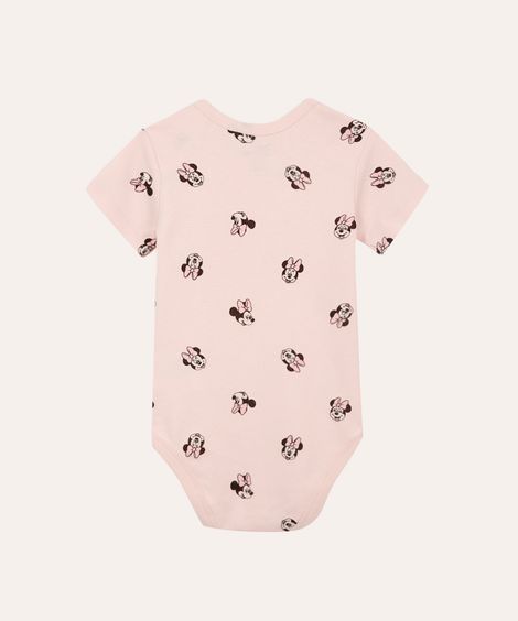 body de algodão infantil minnie rosa
