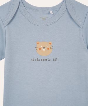 body de algodão infantil só não aperta tá azul